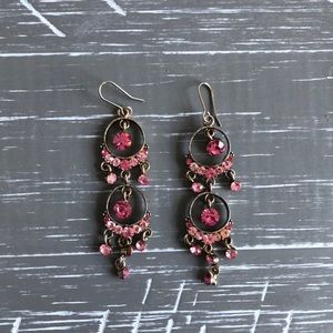 vintage pretty pink earrings